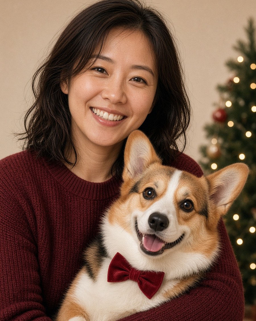 Sample portrait: Classic Christmas studio